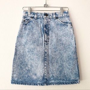 Vintage Acid Wash Denim Skirt